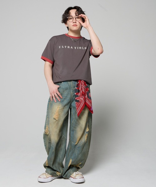 ALAND（エーランド）の「MASHIHO×ALAND／リンガーＴシャツ（Tシャツ/カットソー・レディース・アイボリー/グレー・SMALL/MEDIUM/LARGE）」の22枚目の写真