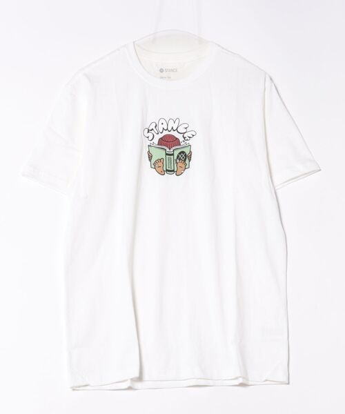 STANCE(スタンス)の「【STANCE/スタンス】ロゴプリントコットンTシャツ ユニセックス READER SS(Tシャツ/カットソー・メンズ・ホワイト・MEDIUM/LARGE/X-LARGE)」の1枚目の写真
