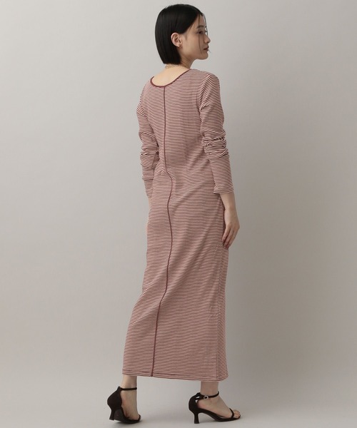 A part by(アパートバイ)の「【別注】millerボーダーワンピース(ワンピース・レディース・ブラック/ブラウン/レッド・FREE)」の3枚目の写真