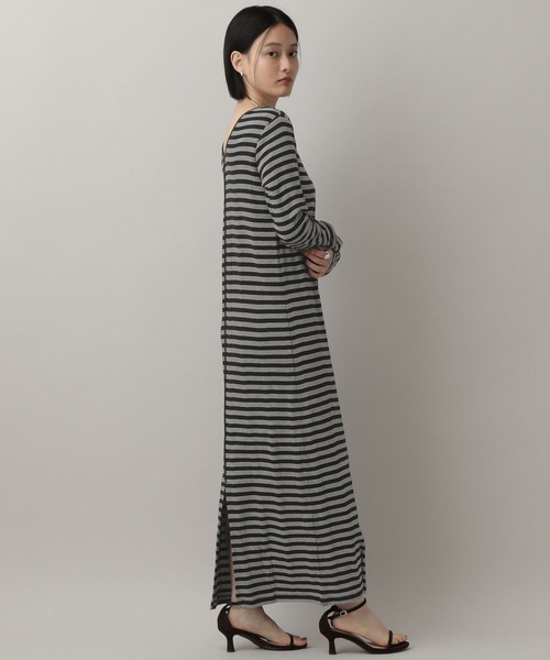 A part by(アパートバイ)の「【別注】millerボーダーワンピース(ワンピース・レディース・ブラック/ブラウン/レッド・FREE)」の4枚目の写真