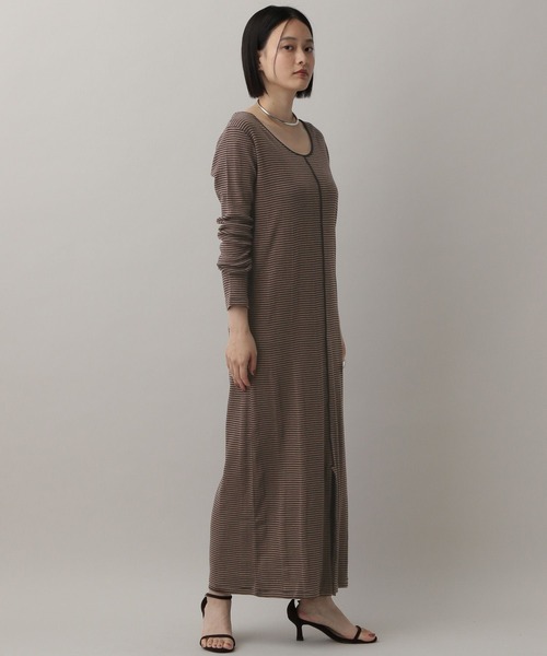 A part by(アパートバイ)の「【別注】millerボーダーワンピース(ワンピース・レディース・ブラック/ブラウン/レッド・FREE)」の10枚目の写真