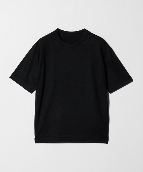 SLOANE 半袖ニット　ブラック　短丈 ミモレ別注】スローン 半袖黒ニット【数量限定】 | mi-mollet STORE