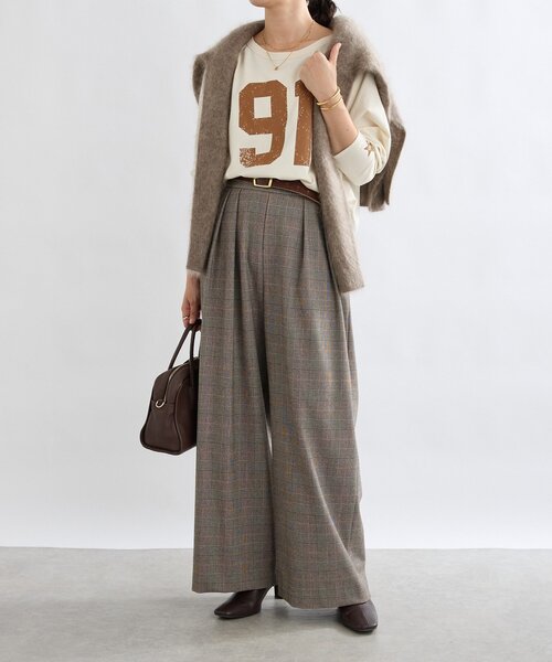 RIVE DROITE(リヴドロワ)の「【ロゴがキャッチー】Ninety-One ロンTee(Tシャツ/カットソー・レディース・アイボリー/サックスブルー/レッド・FREE)」の4枚目の写真