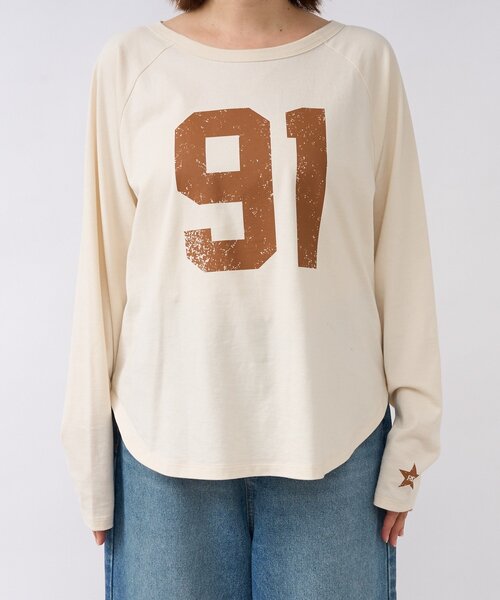 RIVE DROITE(リヴドロワ)の「【ロゴがキャッチー】Ninety-One ロンTee(Tシャツ/カットソー・レディース・アイボリー/サックスブルー/レッド・FREE)」の11枚目の写真