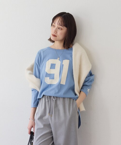 RIVE DROITE(リヴドロワ)の「【ロゴがキャッチー】Ninety-One ロンTee(Tシャツ/カットソー・レディース・アイボリー/サックスブルー/レッド・FREE)」の22枚目の写真