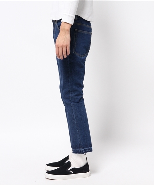 WEGO（ウィゴー）の「WEGO/カットオフデニムパンツ（デニムパンツ・メンズ・ダークインディゴブルー/ライトインディゴブルー・LARGE/MEDIUM）」の11枚目の写真