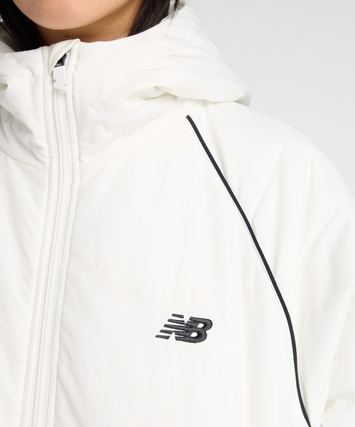 NEW BALANCE（ニューバランス）の「パデッドロングレングスジャケット（ダウンジャケット/コート・レディース・オフホワイト/ブラック・SMALL/MEDIUM/LARGE/X-LARGE）」の5枚目の写真