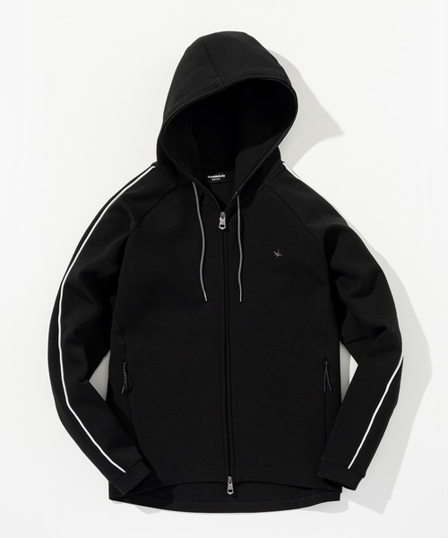 1PIU1UGUALE3  RELAX （ウノピゥウノウグァーレトレ リラックス）の「1PIU1UGUALE3 RELAX(ウノピゥウノウグァーレトレ リラックス)パイピング スムースジップパーカー (ストレッチ性/伸縮性)（パーカー・メンズ・ブラック/グレー・XL/L/M/S/XXL）」の13枚目の写真