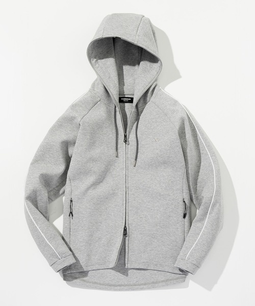 1PIU1UGUALE3  RELAX （ウノピゥウノウグァーレトレ リラックス）の「1PIU1UGUALE3 RELAX(ウノピゥウノウグァーレトレ リラックス)パイピング スムースジップパーカー (ストレッチ性/伸縮性)（パーカー・メンズ・ブラック/グレー・XL/L/M/S/XXL）」の15枚目の写真