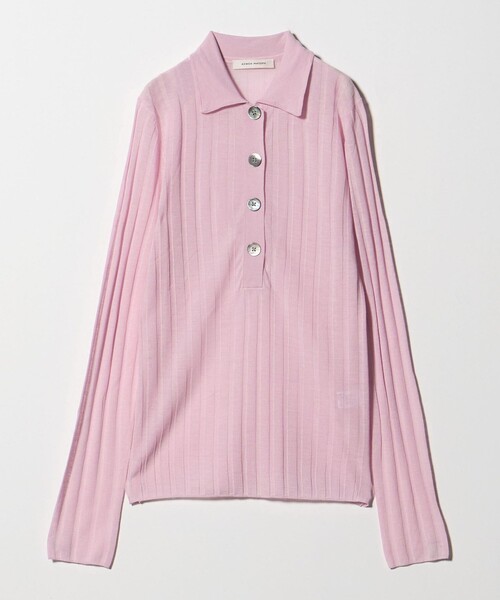 AEWEN MATOPH（イウエン マトフ）の「＜AEWEN MATOPH＞シアーリブポロニット（ニット/セーター・レディース・ライトピンク/ブラック/ダークブラウン・FREE）」の16枚目の写真