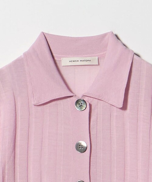 AEWEN MATOPH（イウエン マトフ）の「＜AEWEN MATOPH＞シアーリブポロニット（ニット/セーター・レディース・ライトピンク/ブラック/ダークブラウン・FREE）」の18枚目の写真