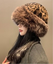 Burner | 【OKUOKU　0909】レオパード柄 フェイクファー ハット oku-bosi-17(ハット)
