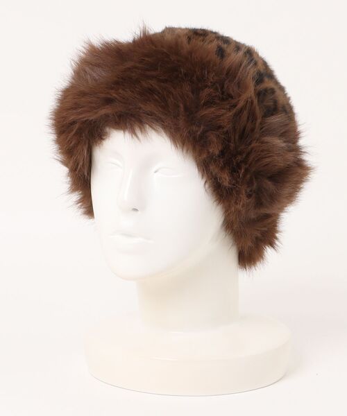 Burner（バーナー）の「【OKUOKU　0909】レオパード柄 フェイクファー ハット oku-bosi-17（ハット・レディース・レオパード・FREE）」の6枚目の写真