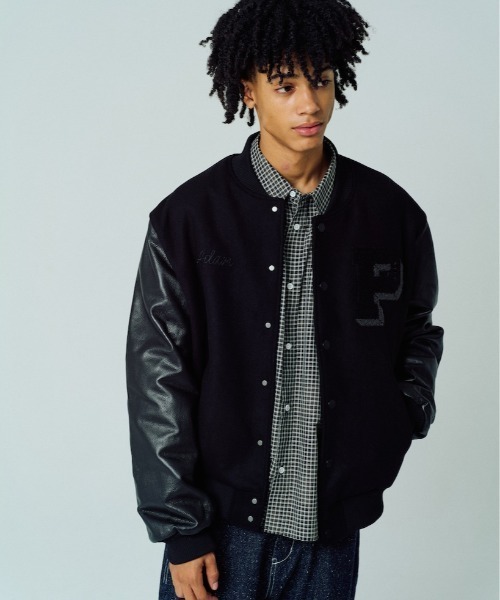 ADAM PATEK(アダムパテック)の「【ADAMPATEK/アダムパテック】leather sleeves varsity jacket ヴァーシティージャケット(スタジャン・メンズ・その他1/その他2・1/2)」の1枚目の写真