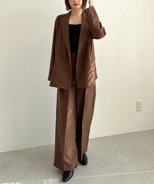 archives（アルシーヴ）の「【ＳＥＴＵＰ対応】ダブルテーラードジャケット（テーラードジャケット・レディース・グレー/ブラウン/ベージュ・MEDIUM）」の10枚目の写真