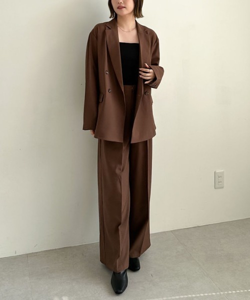 archives（アルシーヴ）の「【ＳＥＴＵＰ対応】ダブルテーラードジャケット（テーラードジャケット・レディース・グレー/ブラウン/ベージュ・MEDIUM）」の11枚目の写真