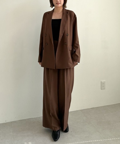 archives（アルシーヴ）の「【ＳＥＴＵＰ対応】ダブルテーラードジャケット（テーラードジャケット・レディース・グレー/ブラウン/ベージュ・MEDIUM）」の12枚目の写真