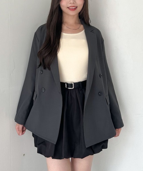 archives（アルシーヴ）の「【ＳＥＴＵＰ対応】ダブルテーラードジャケット（テーラードジャケット・レディース・グレー/ブラウン/ベージュ・MEDIUM）」の14枚目の写真