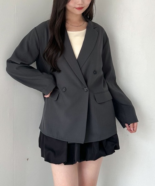 archives（アルシーヴ）の「【ＳＥＴＵＰ対応】ダブルテーラードジャケット（テーラードジャケット・レディース・グレー/ブラウン/ベージュ・MEDIUM）」の18枚目の写真