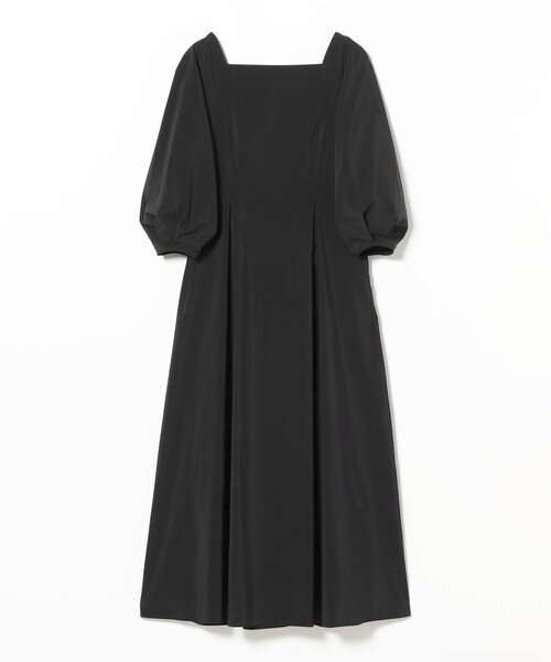 Demi-Luxe BEAMS（デミルクス ビームス）の「【1/9再値下げ】スクエアネック タフタ ワンピース［手洗い可］（ワンピース・レディース・ブルー系その他2/ブラック・38/36）」の10枚目の写真