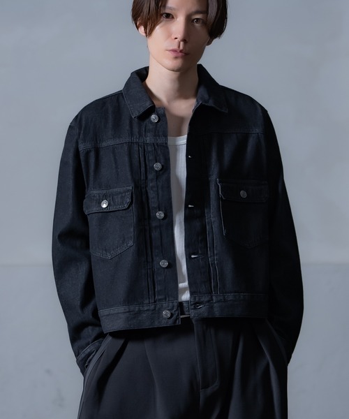 セール】10oz デニム ショート丈 ジージャン（デニムジャケット