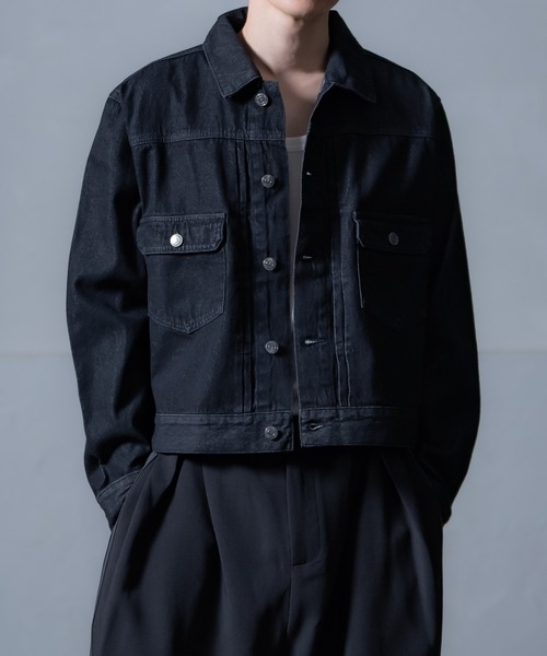 10oz デニム ショート丈 ジージャン（デニムジャケット）｜improves