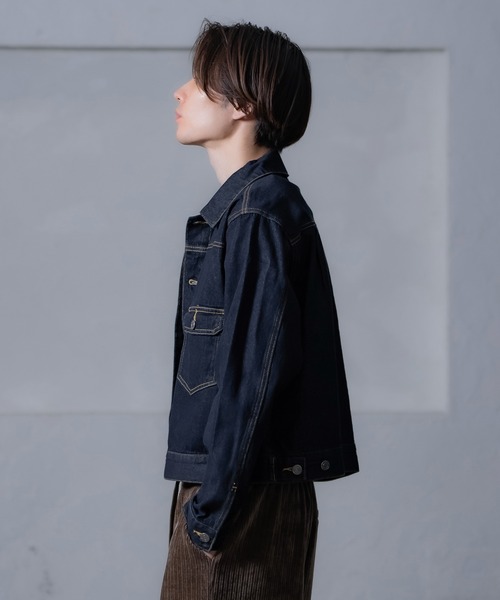 improves（インプローブス）の「10oz デニム ショート丈 ジージャン（デニムジャケット・メンズ・ブラック/ネイビー・LARGE/MEDIUM）」の10枚目の写真