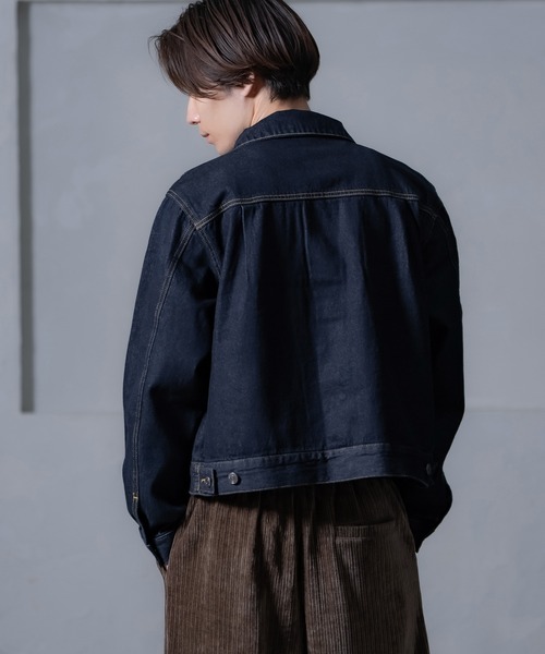 improves（インプローブス）の「10oz デニム ショート丈 ジージャン（デニムジャケット・メンズ・ブラック/ネイビー・LARGE/MEDIUM）」の11枚目の写真