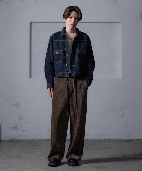 improves（インプローブス）の「10oz デニム ショート丈 ジージャン（デニムジャケット・メンズ・ブラック/ネイビー・LARGE/MEDIUM）」の12枚目の写真