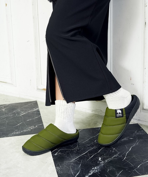 moz(モズ)の「moz(モズ) キルティング冬用ダウンサンダル(Women's size)(スニーカー・レディース・イエロー/パープル/ブラック/ライトグレー/カーキオリーブ・S/M/L/LL)」の8枚目の写真