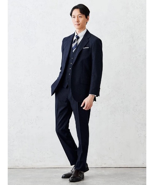 Perfect Suit FActory(パーフェクトスーツファクトリー)の「シルクネップ ホームスパンパンツ グレー/ブラウン/ネイビー(スラックス・メンズ・ネイビー/ブラウン/グレー・S/L/LL/M)」の11枚目の写真