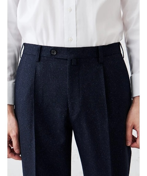 Perfect Suit FActory(パーフェクトスーツファクトリー)の「シルクネップ ホームスパンパンツ グレー/ブラウン/ネイビー(スラックス・メンズ・ネイビー/ブラウン/グレー・S/L/LL/M)」の8枚目の写真
