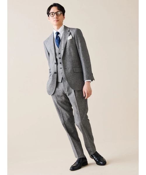 Perfect Suit FActory(パーフェクトスーツファクトリー)の「シルクネップ ホームスパンパンツ グレー/ブラウン/ネイビー(スラックス・メンズ・ネイビー/ブラウン/グレー・S/L/LL/M)」の12枚目の写真
