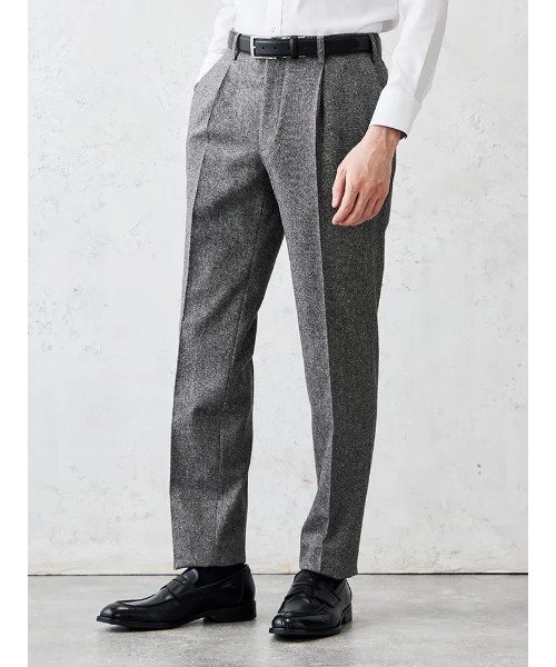Perfect Suit FActory(パーフェクトスーツファクトリー)の「シルクネップ ホームスパンパンツ グレー/ブラウン/ネイビー(スラックス・メンズ・ネイビー/ブラウン/グレー・S/L/LL/M)」の13枚目の写真