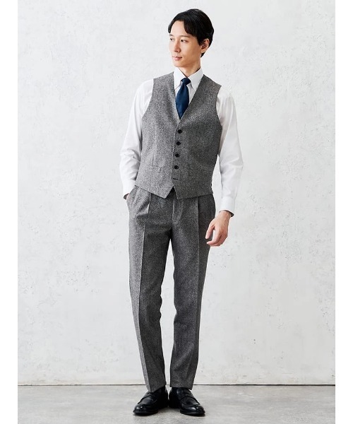 Perfect Suit FActory(パーフェクトスーツファクトリー)の「シルクネップ ホームスパンパンツ グレー/ブラウン/ネイビー(スラックス・メンズ・ネイビー/ブラウン/グレー・S/L/LL/M)」の16枚目の写真