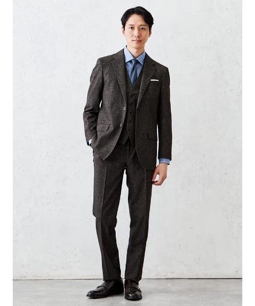 Perfect Suit FActory(パーフェクトスーツファクトリー)の「シルクネップ ホームスパンパンツ グレー/ブラウン/ネイビー(スラックス・メンズ・ネイビー/ブラウン/グレー・S/L/LL/M)」の17枚目の写真