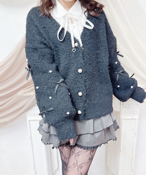 セール】ちびリボンニットカーディガン（ニット/セーター）｜MA