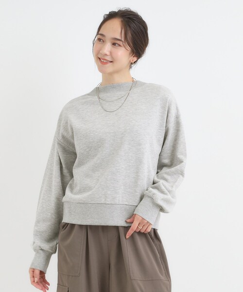 Cutie Blonde（キューティーブロンド）の「【前後2WAY】ボートネックダブルジップカーディガン（カーディガン/ボレロ・レディース・ライトグレー/オフホワイト/チャコールグレー・00）」の13枚目の写真