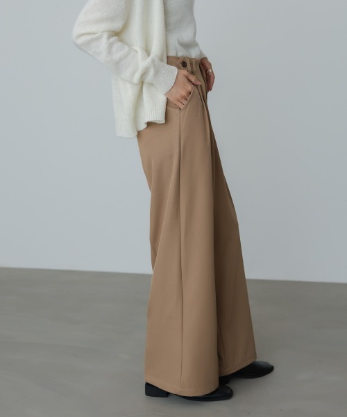 Bab（バブ）の「【S・Mサイズ展開】ツータックパンツ（スラックス・レディース・ベージュ/ブラウン/ブラック・S/M）」の7枚目の写真