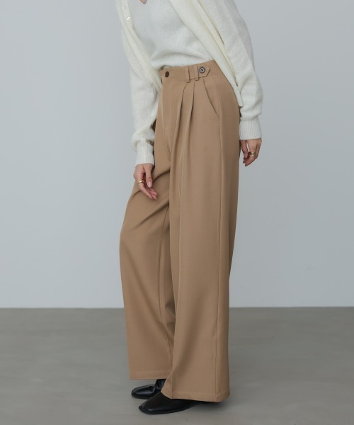 Bab（バブ）の「【S・Mサイズ展開】ツータックパンツ（スラックス・レディース・ベージュ/ブラウン/ブラック・S/M）」の10枚目の写真