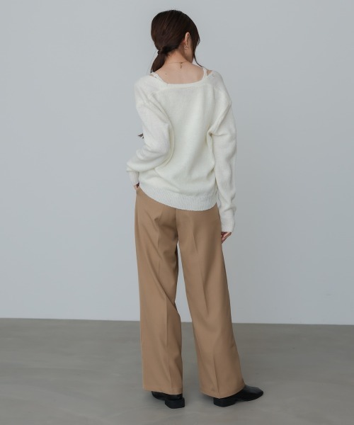 Bab（バブ）の「【S・Mサイズ展開】ツータックパンツ（スラックス・レディース・ベージュ/ブラウン/ブラック・S/M）」の11枚目の写真