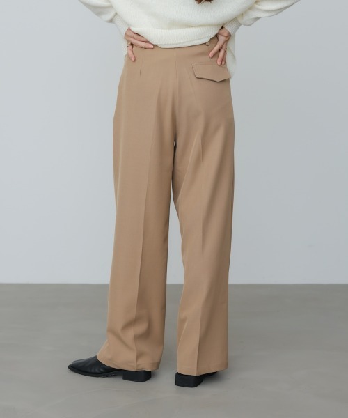 Bab（バブ）の「【S・Mサイズ展開】ツータックパンツ（スラックス・レディース・ベージュ/ブラウン/ブラック・S/M）」の12枚目の写真