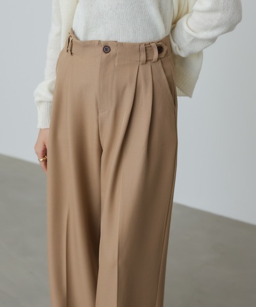 Bab（バブ）の「【S・Mサイズ展開】ツータックパンツ（スラックス・レディース・ベージュ/ブラウン/ブラック・S/M）」の13枚目の写真