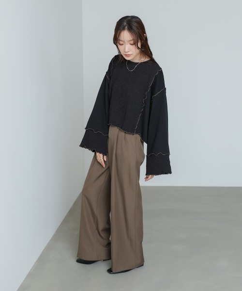 Bab（バブ）の「【S・Mサイズ展開】ツータックパンツ（スラックス・レディース・ベージュ/ブラウン/ブラック・S/M）」の20枚目の写真