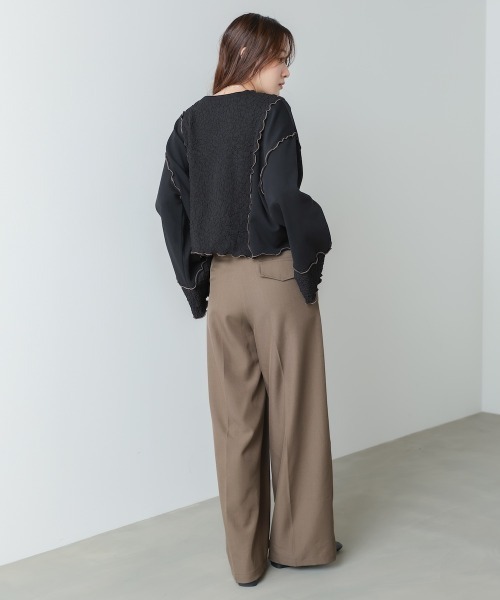 Bab（バブ）の「【S・Mサイズ展開】ツータックパンツ（スラックス・レディース・ベージュ/ブラウン/ブラック・S/M）」の22枚目の写真