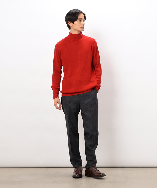COMME CA ISM（コムサイズム）の「日本の色 リブタートルニット（ニット/セーター・メンズ・レッド/ブラック/ブルー/グレー/イエロー/ベージュ・MEDIUM/LARGE/SMALL）」の7枚目の写真