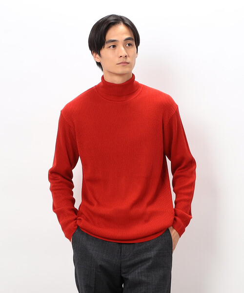 COMME CA ISM（コムサイズム）の「日本の色 リブタートルニット（ニット/セーター・メンズ・レッド/ブラック/ブルー/グレー/イエロー/ベージュ・MEDIUM/LARGE/SMALL）」の8枚目の写真