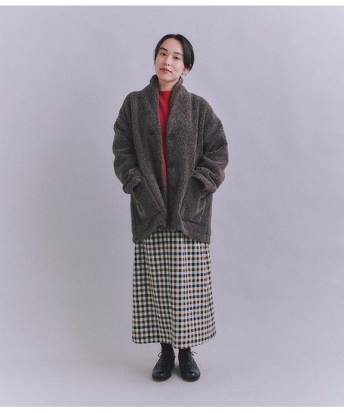 SIPULI（シプリ）の「【ウォッシャブル】Woolish Block Check 切替スカート（スカート・レディース・ブラック/アイボリー・2）」の17枚目の写真