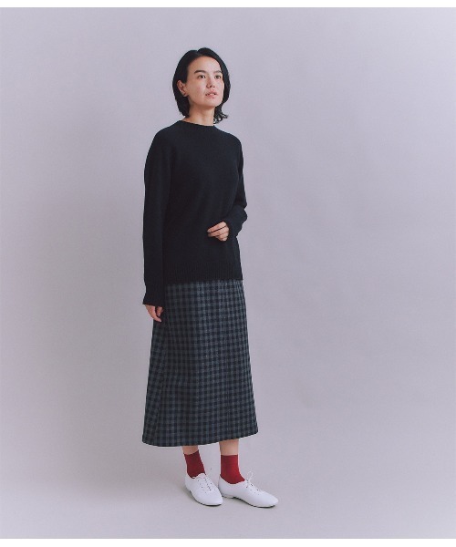 SIPULI（シプリ）の「【ウォッシャブル】Woolish Block Check 切替スカート（スカート・レディース・ブラック/アイボリー・2）」の18枚目の写真