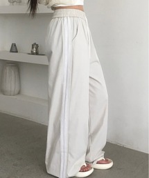 anyonemore(エニワンモア)/サイドレースライン ドローストリング トラック トレーニング パンツ/Dove Line Track Training Pants